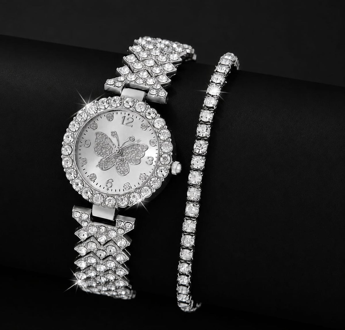 Luxury Butterfly Watch & Bracelet Set