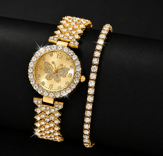 Luxury Butterfly Watch &amp; Bracelet Set